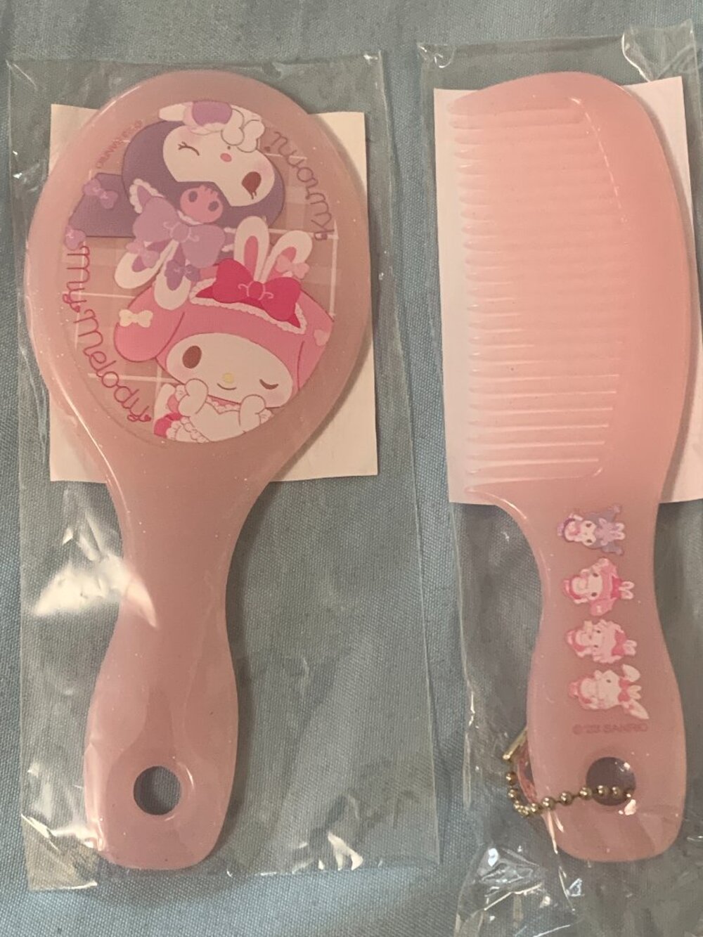 Sanrio My Melody and Kuromi Mini Mirror and Comb Set